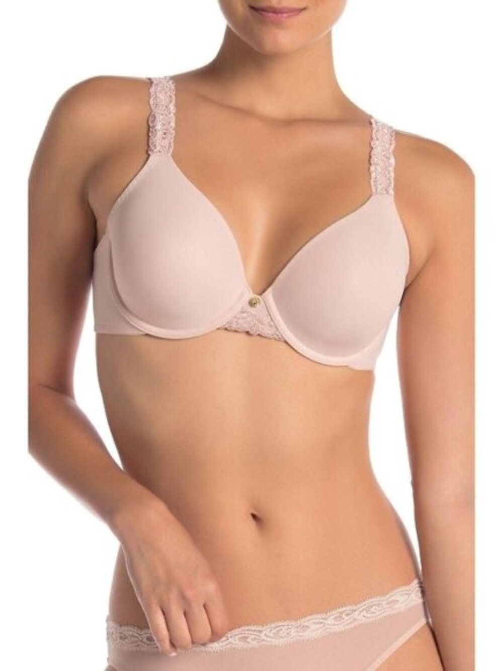 NWT Natori Lace Contour Bra 32DD Cameo Rose